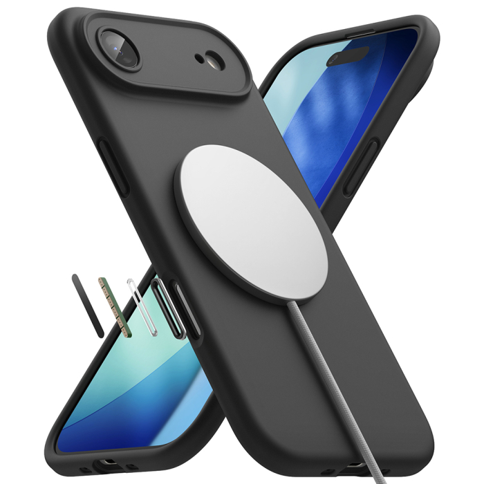 Husa silicon iPhone 17 Air Ringke - Silicone Magnetic MagSafe Black [7]