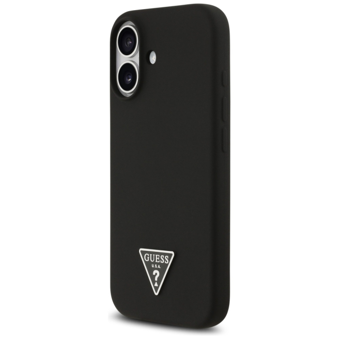 Husa silicon iPhone 17 Guess - Silicone Triangle Logo MagSafe (GUHMP17SSCTRLMK) Black [5]