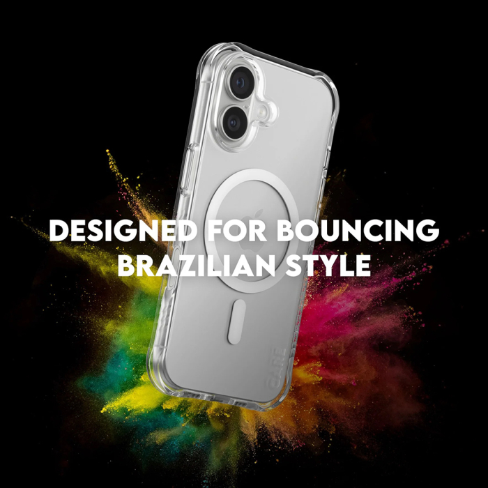 Husa silicon iPhone 17 PanzerGlass - CARE Fashionable Case w. White MagSafe Transparent [3]