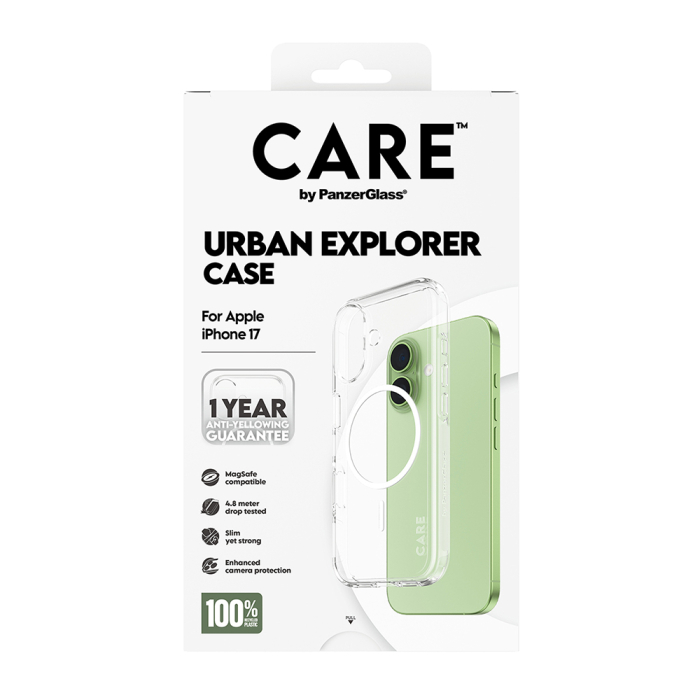 Husa silicon iPhone 17 PanzerGlass - CARE Flagship Urban Explorer White MagSafe Clear [5]
