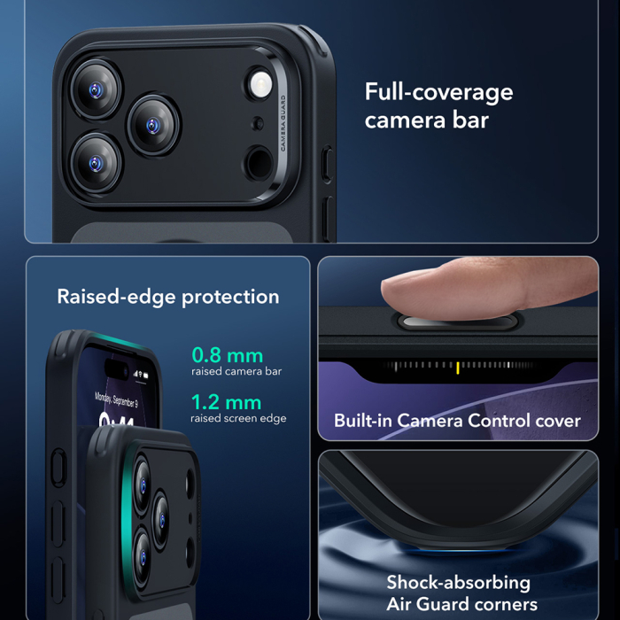 Husa silicon iPhone 17 Pro Max ESR - Classic Hybrid HaloLock Frosted Black [6]