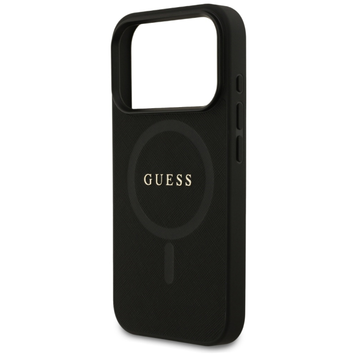 Husa silicon iPhone 17 Pro Max Guess - Saffiano Classic Logo MagSafe (GUHMP17XPSAHMCK) Black [5]