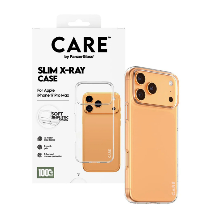 Husa silicon iPhone 17 Pro Max PanzerGlass - CARE Fashionable Case X-Ray Soft Basic Transparent [5]