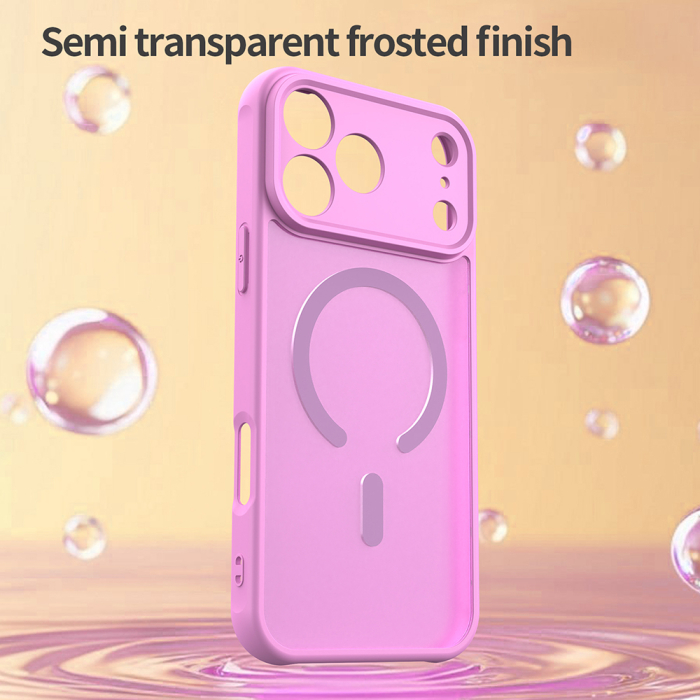 Husa silicon iPhone 17 Pro Max Techsuit - HaloFrost II MagSafe Pink [2]