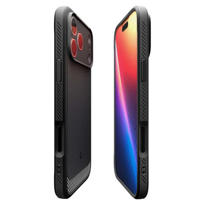 Husa silicon iPhone 17 Pro Spigen - Rugged Armor MagSafe Matte Black [5]