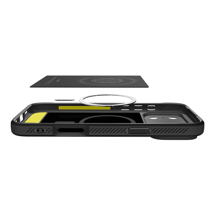Husa silicon iPhone 17 Pro Spigen - Rugged Armor MagSafe Matte Black [2]