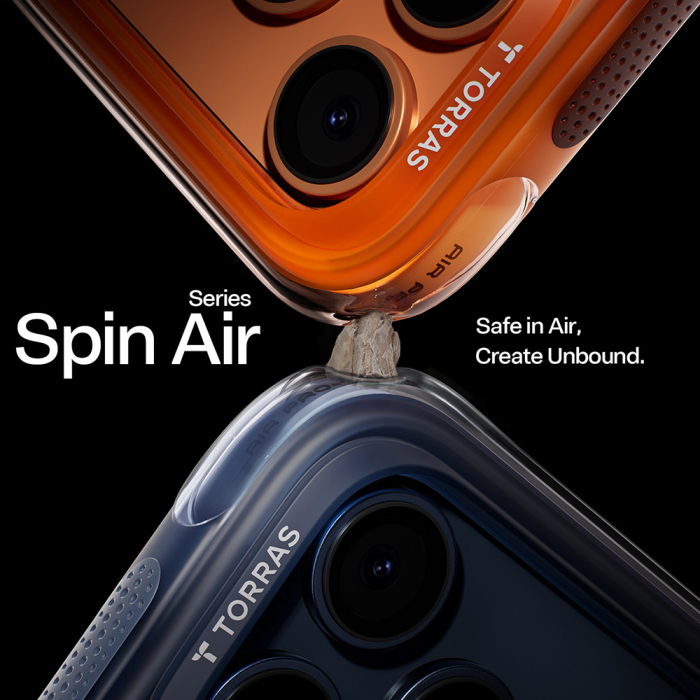 Husa silicon iPhone 17 Pro Torras - Ostand Spin Air Series Midnight Blue [4]