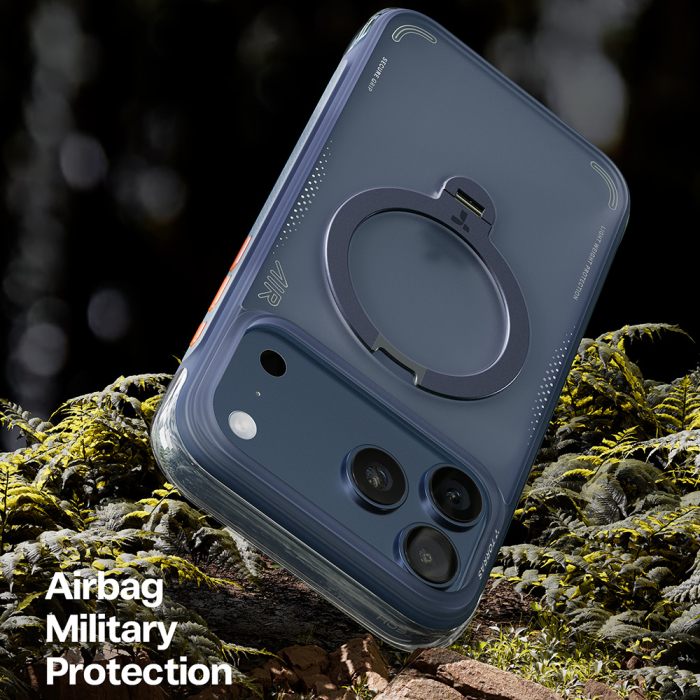 Husa silicon iPhone 17 Pro Torras - Ostand Spin Air Series Midnight Blue [5]