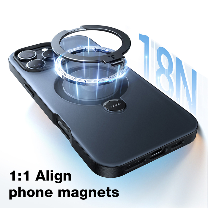 Husa silicon iPhone 17 Pro Torras - Ostand Spin MagSafe Series Clear [4]