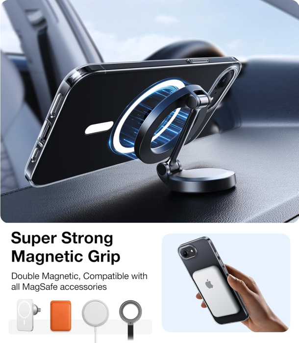 Husa silicon iPhone 17 Pro Torras - SlimFit MagSafe Series Clear [4]