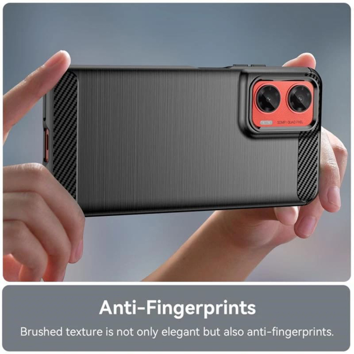 Husa silicon Motorola Moto G06 / Moto G06 Power Techsuit - Carbon Silicone Black [2]