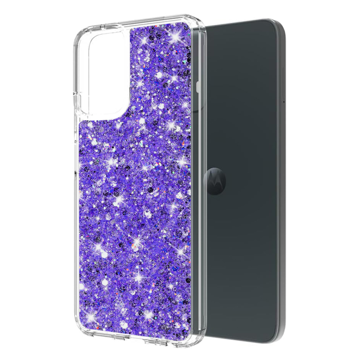 Husa silicon Motorola Moto G54 Techsuit - Sparkly Glitter Purple [1]