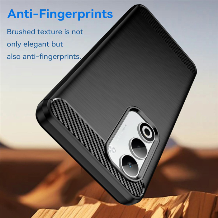 Husa silicon Oppo A5 4G Techsuit - Carbon Silicone Black [4]