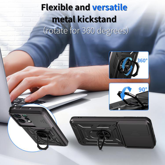 Husa silicon Oppo Reno14 F / Reno14 FS 5G Techsuit - CamShield Series Black [3]