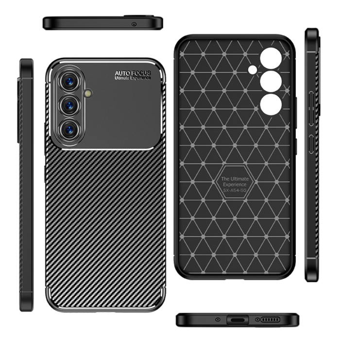 Husa silicon Samsung Galaxy A54 Techsuit - CarbonFiber  Black [3]