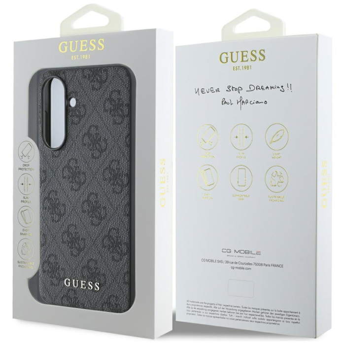 Husa silicon Samsung Galaxy A56 5G Guess - Hardcase 4G Classic (GUHCSA56G4GFGR) Black [5]