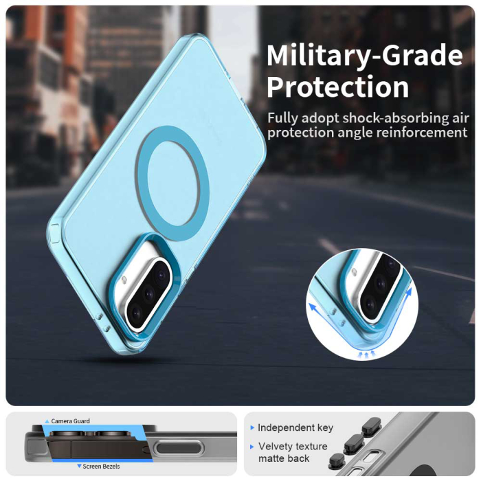 Husa silicon  Samsung Galaxy A56 5G Techsuit - CandyCase MagSafe  Blue [2]