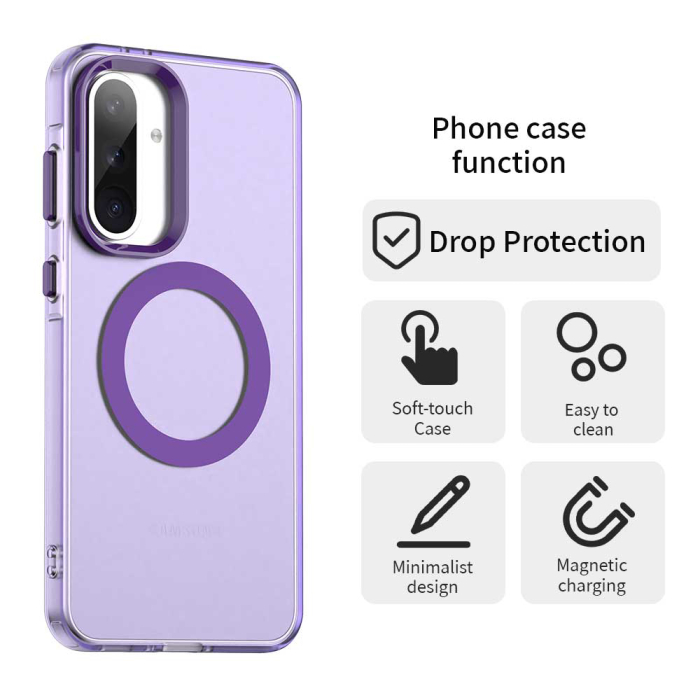 Husa silicon Samsung Galaxy A56 5G Techsuit - CandyCase MagSafe Purple [4]