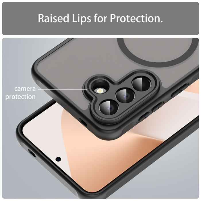 Husa silicon Samsung Galaxy A57 5G Techsuit - HaloFrost II MagSafe Black [4]