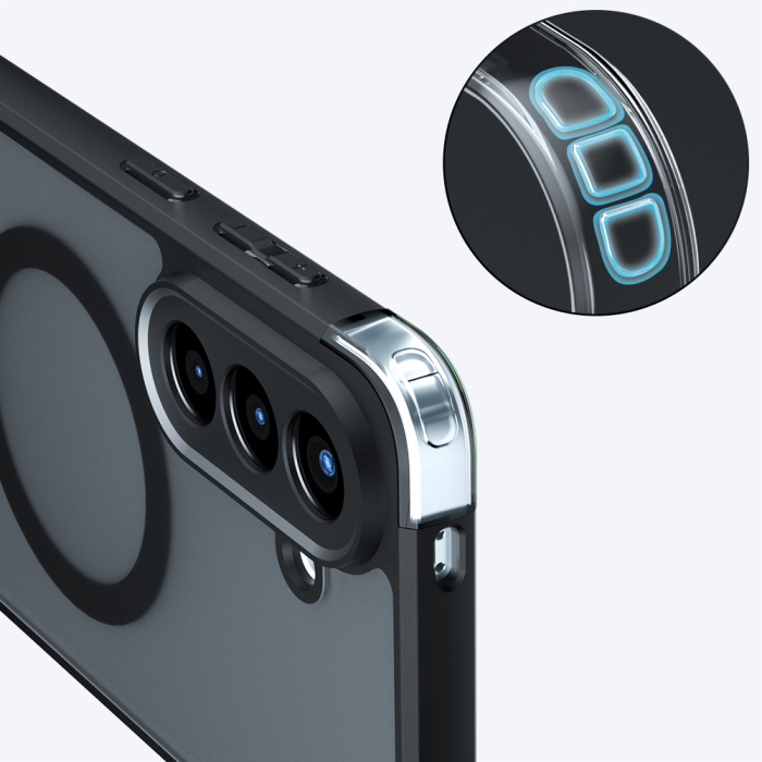 Husa silicon Samsung Galaxy A57 5G Techsuit - PureFrost MagSafe Frosted Black [2]