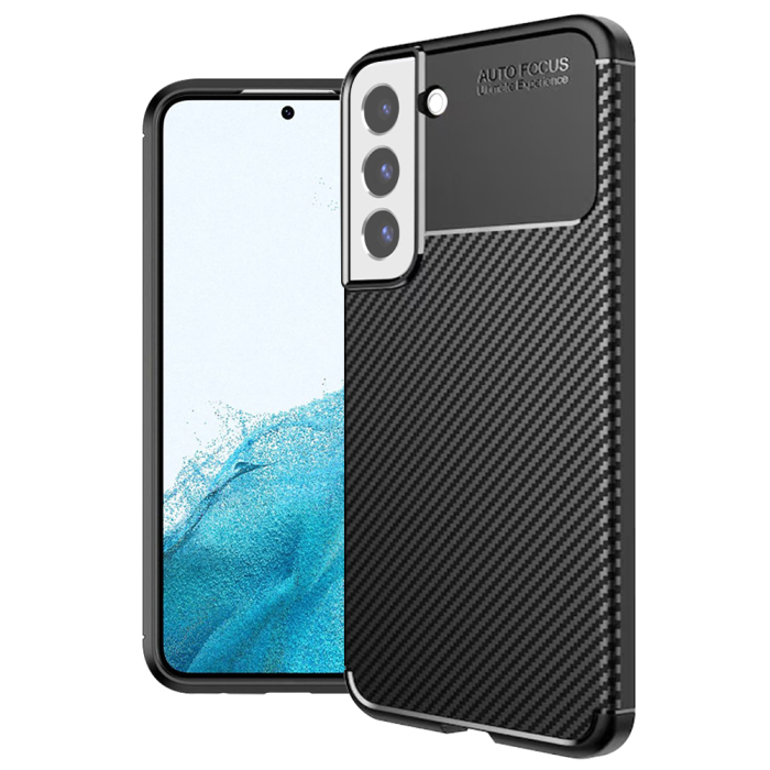 Husa silicon Samsung Galaxy S22 5G Techsuit - CarbonFiber Black [7]
