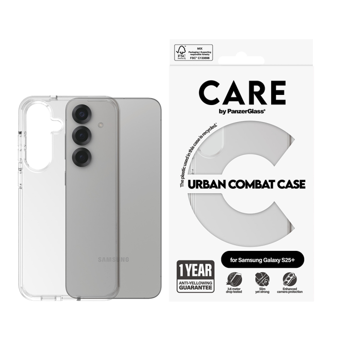 Husa silicon Samsung Galaxy S25 Ultra PanzerGlass - CARE Flagship Urban Combat Clear [2]