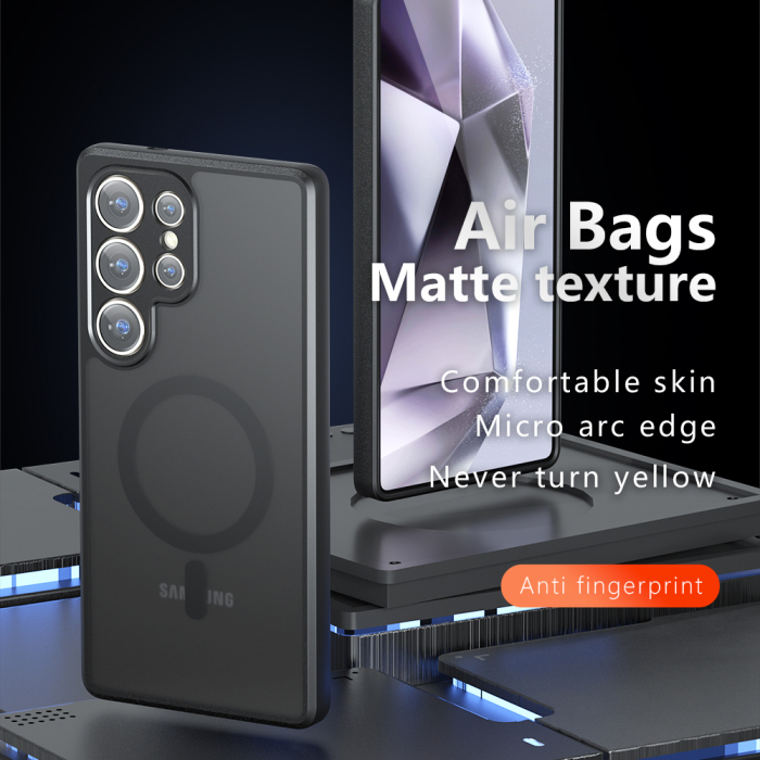 Husa silicon Samsung Galaxy S25 Ultra Techsuit - PureFrost MagSafe Frosted Black [2]