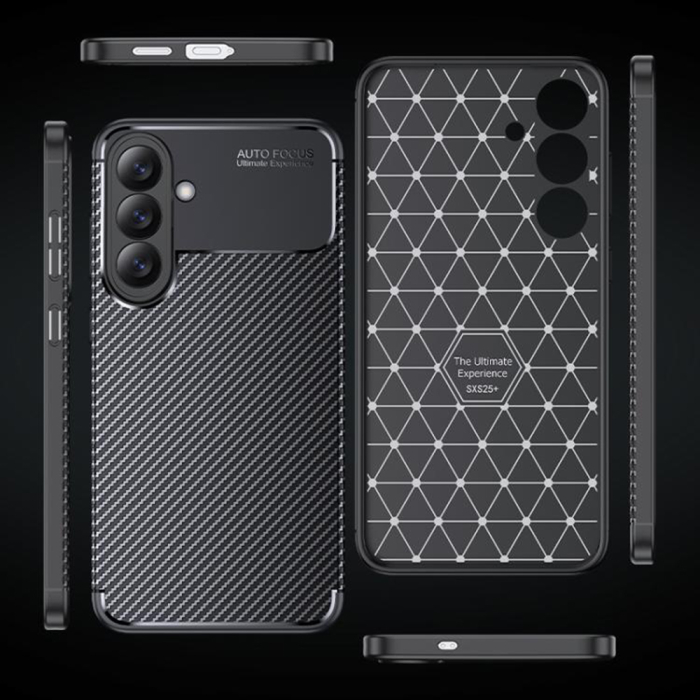 Husa silicon Samsung Galaxy S26 Techsuit - CarbonFiber Black [5]