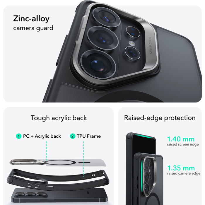 Husa silicon Samsung Galaxy S26 Ultra ESR - Classic Hybrid HaloLock Kickstand Frosted Black [8]