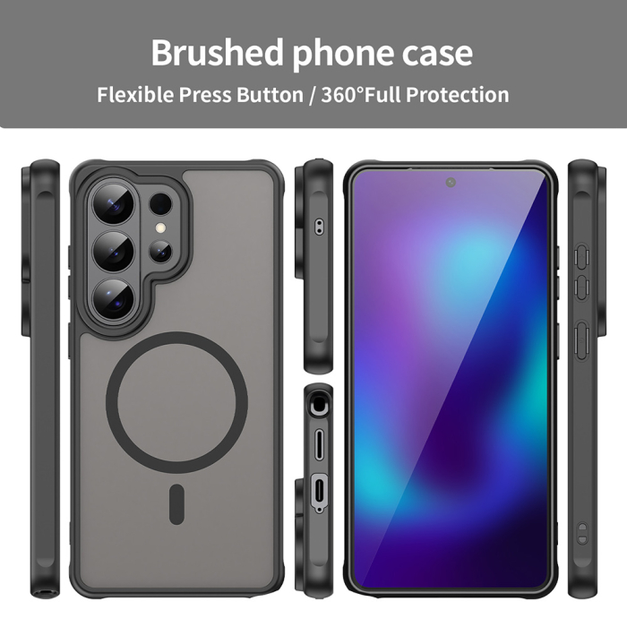 Husa silicon Samsung Galaxy S26 Ultra Techsuit - HaloFrost II MagSafe Black [2]