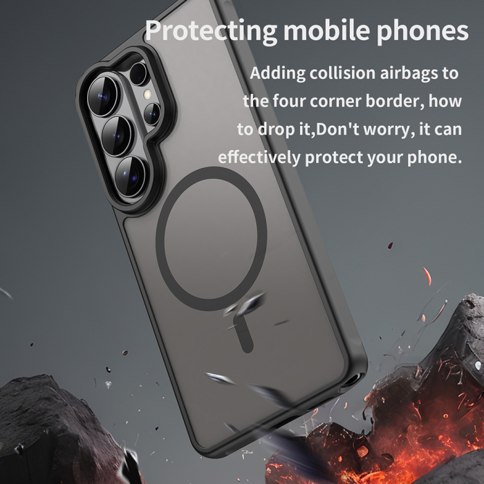 Husa silicon Samsung Galaxy S26 Ultra Techsuit - HaloFrost II MagSafe Black [3]