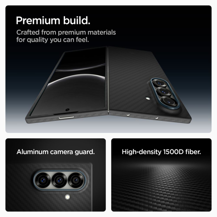 Husa silicon Samsung Galaxy Z Fold7 Spigen - Air Skin Aramid Black [3]