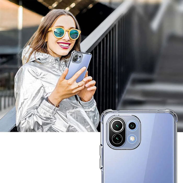 Husa silicon Xiaomi Mi 11 Lite 4G / Mi 11 Lite 5G / 11 Lite 5G NE Techsuit - Shockproof Clear Silicone Clear [3]