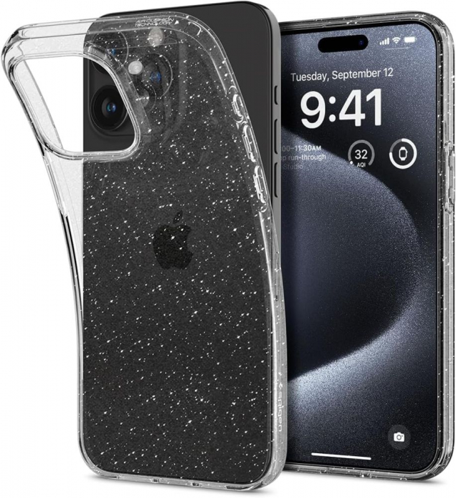 Husa Spigen Liquid Crystal IPhone 15 Pro glitter [9]