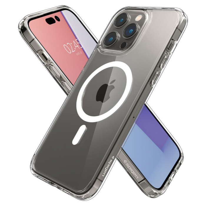 Husa Spigen Ultra Hybrid IPhone 14 Pro Magsafe alb [6]