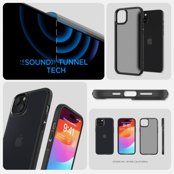 Husa Spigen Ultra Hybrid Iphone 15 frost negru [5]