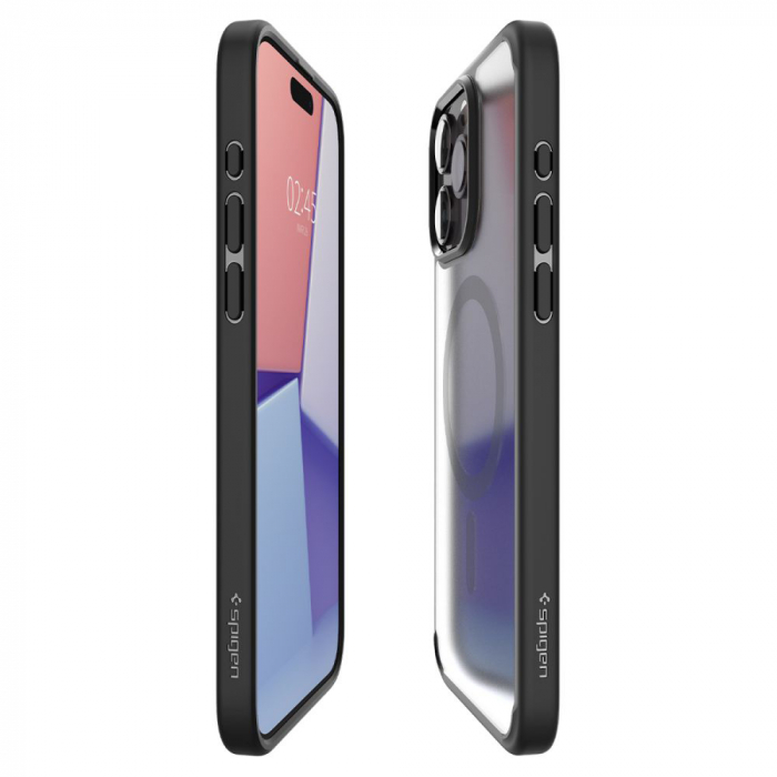 Husa Spigen Ultra Hybrid IPhone 15 Pro Magsafe mata negru [4]
