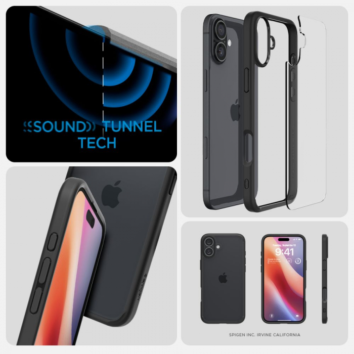 Husa Spigen Ultra Hybrid Iphone 16 Plus negru [4]