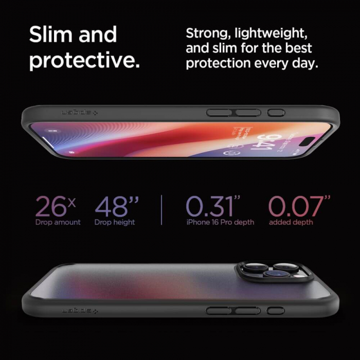 Husa Spigen Ultra Hybrid IPhone 16 Pro gri/negru [16]