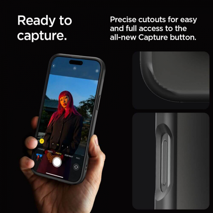 Husa Spigen Ultra Hybrid IPhone 16 Pro gri/negru [19]