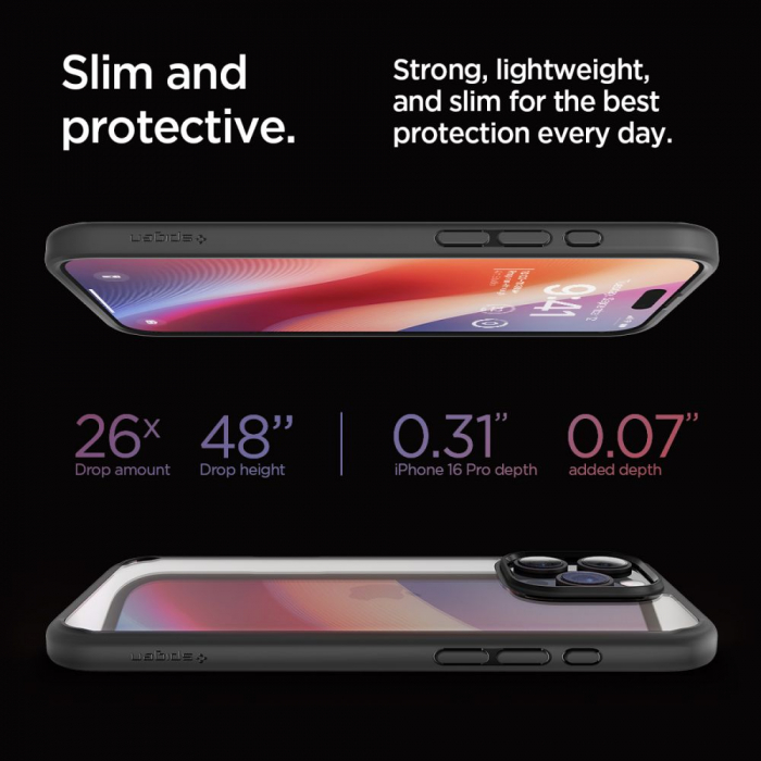 Husa Spigen Ultra Hybrid IPhone 16 Pro gri/negru [20]