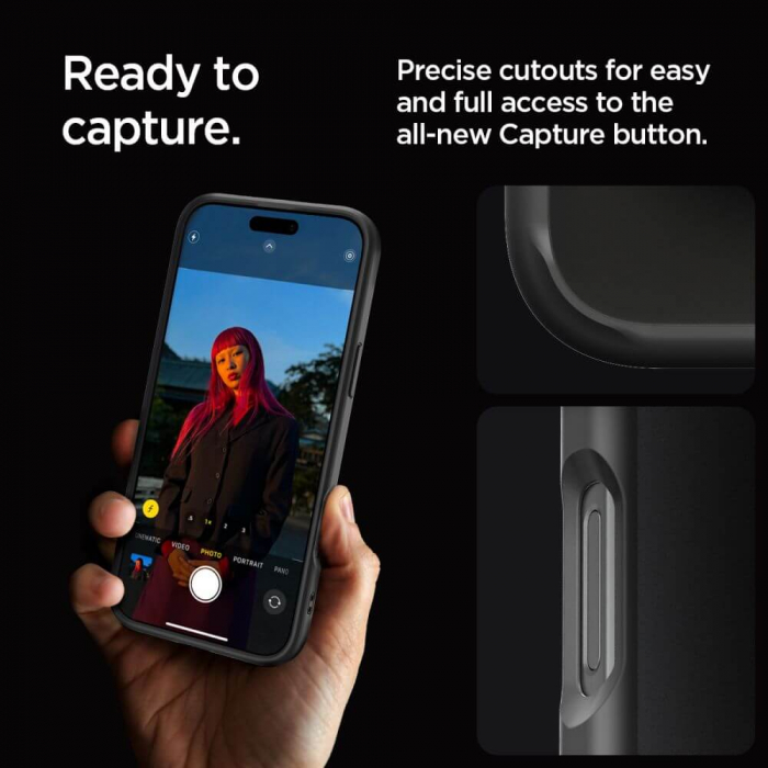 Husa Spigen Ultra Hybrid IPhone 16 Pro gri/negru [13]