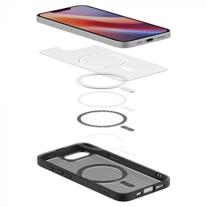 Husa IPhone 16e Spigen Ultra Hybrid magsafe frost negru [6]