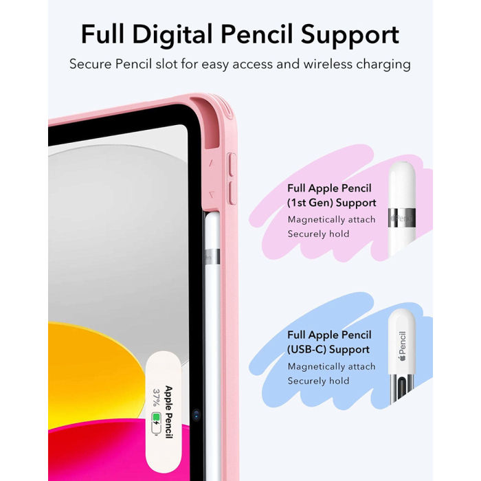 Husa tableta iPad 10 (2022) 10.9 / 11 (2025) Ipad A16 ESR - Flip Hybrid (with Pencil Holder) Pink [6]
