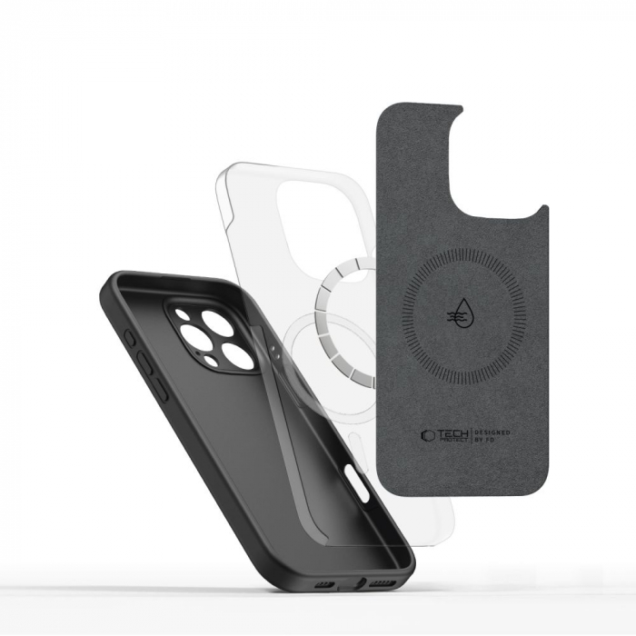 Husa Iphone 16 Pro Tech-Protect Liquid Silicone Magsafe negru [3]