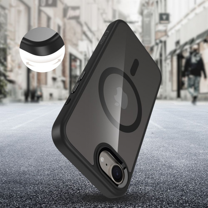 Husa Tech-Protect MagMat iPhone 16e magsafe transparent/negru [2]