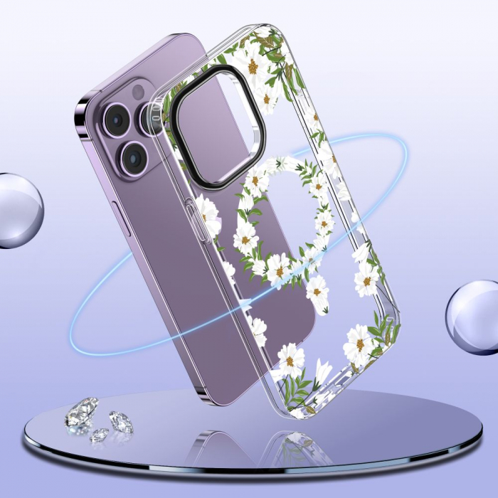 Husa Tech-Protect MagMood iPhone 15 Pro magsafe daisy [2]