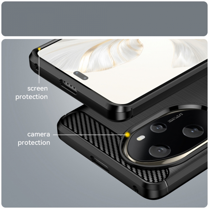 Husa Techsuit Carbon Silicone Honor 200 Pro [3]