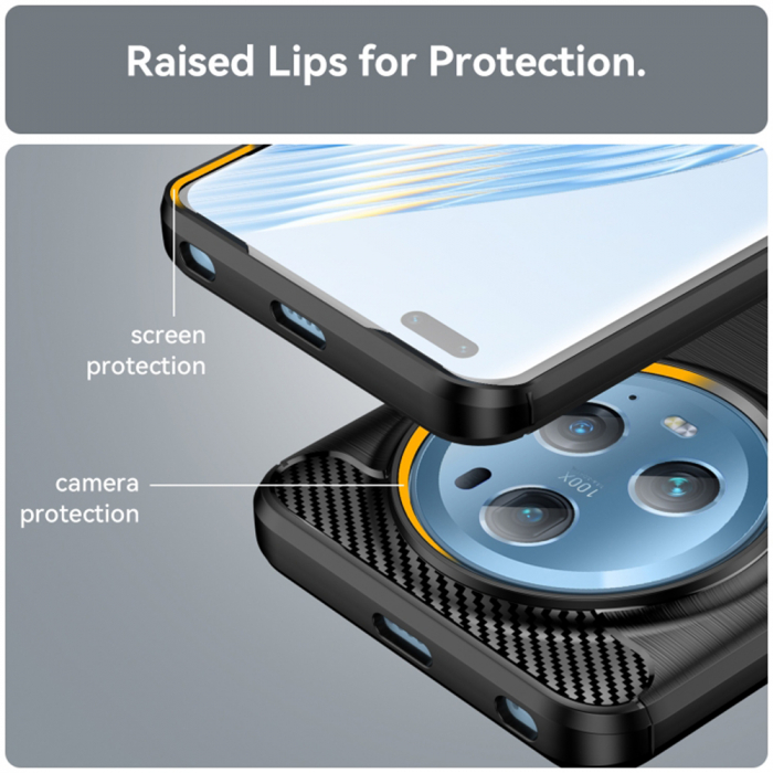 Husa Techsuit Carbon Silicone Honor Magic 5 Pro [5]