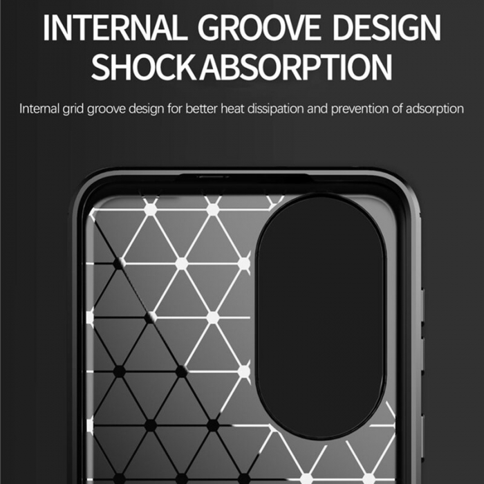Husa Techsuit  Carbon Silicone  Huawei P50 Pro [5]